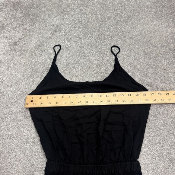 Mikoh Jumpsuit Womens 1 Small Black Spagahti Strap Pockets Rayon Casual Elastic - Picture 10 of 13
